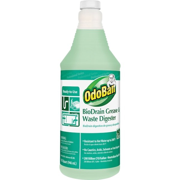Odoban 928062-Q12 Bio Grease And Waste Digester, 32Oz, Pk12