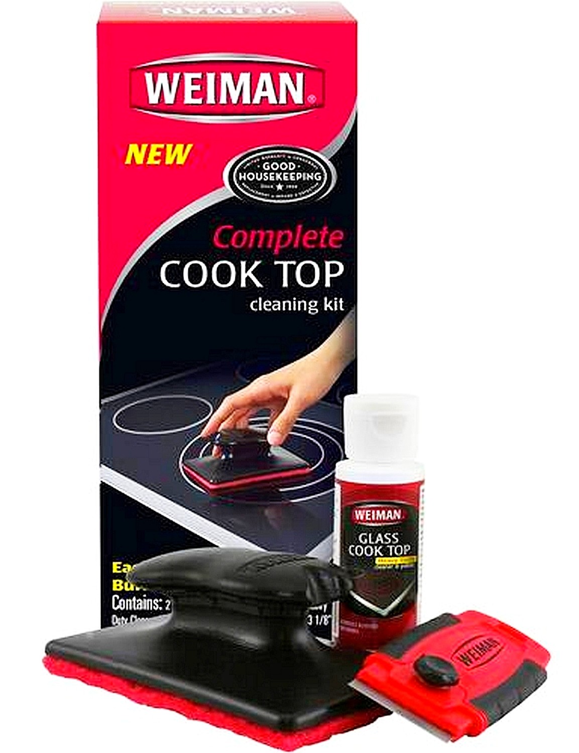 Glass Cook Top & Ceramic Range COMPLETE CLEANING KIT cooktop cleaners WEIMAN 98