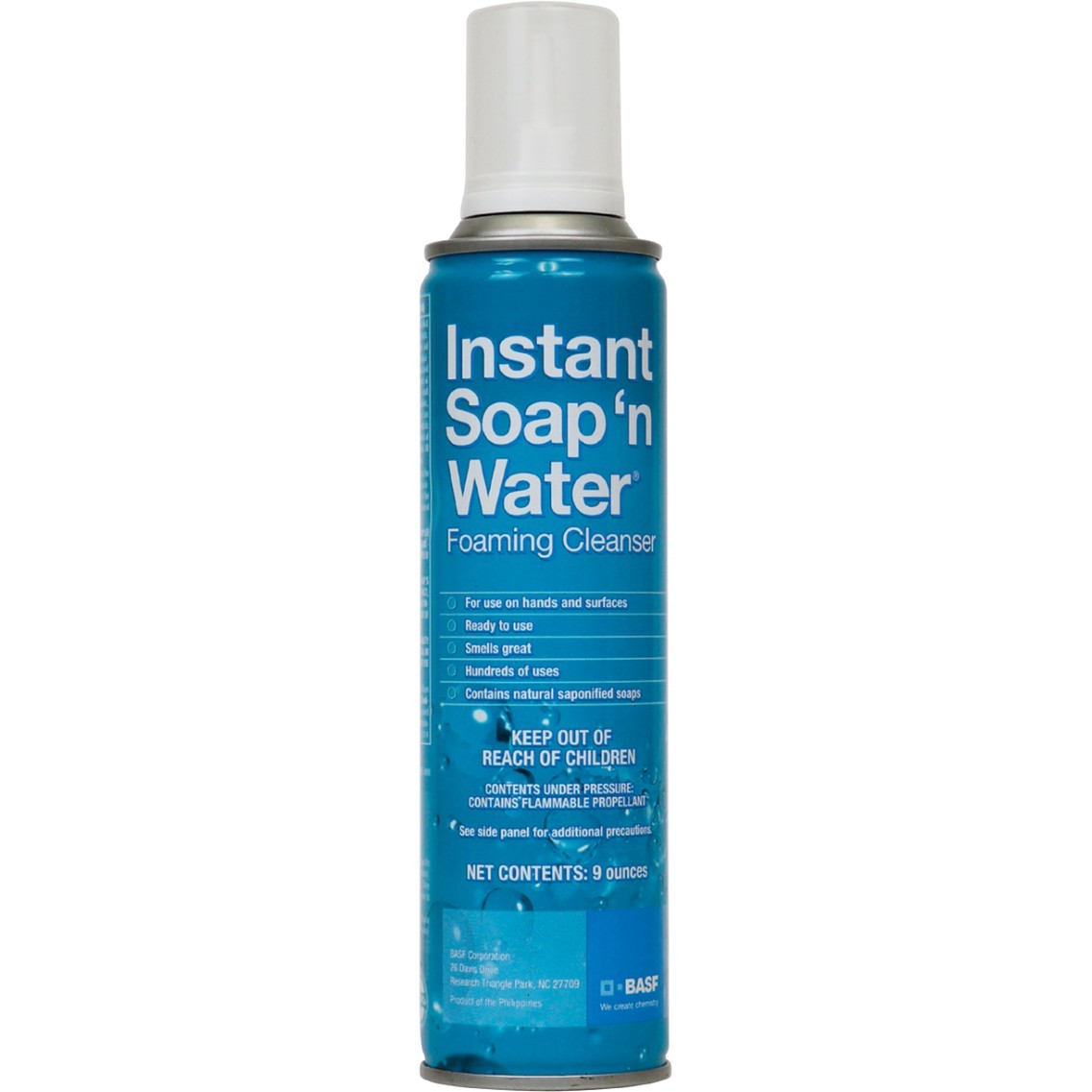 Case of 10 Instant Soap ‘n Water Foaming Cleanser 9oz Cleans Dirt Oil Grease