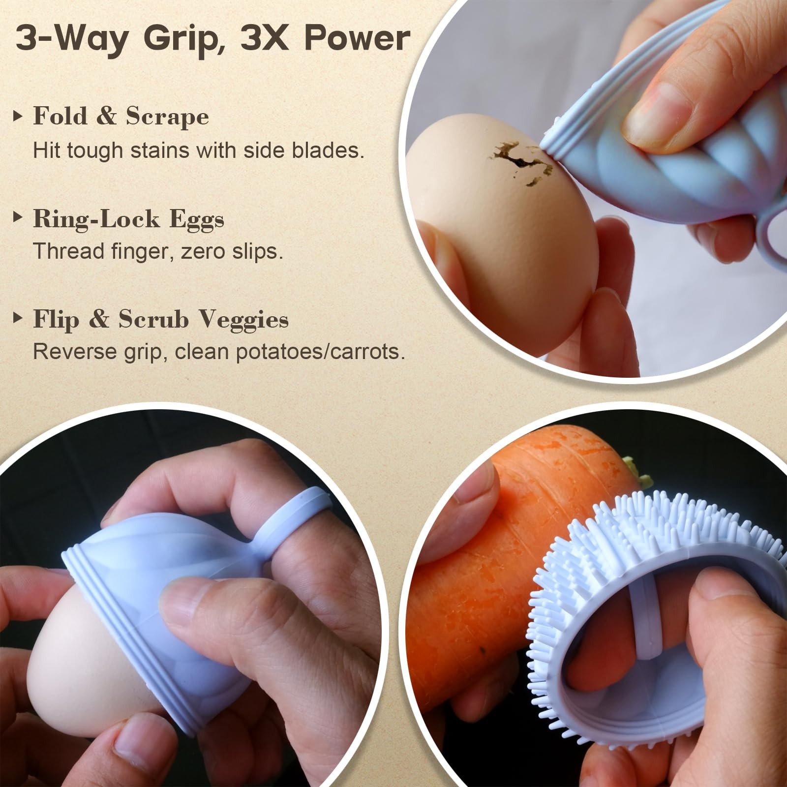 DOID TAG Egg Washer for Fresh Eggs – Upgraded 2.0 Silicone Egg Scrubber | Far…