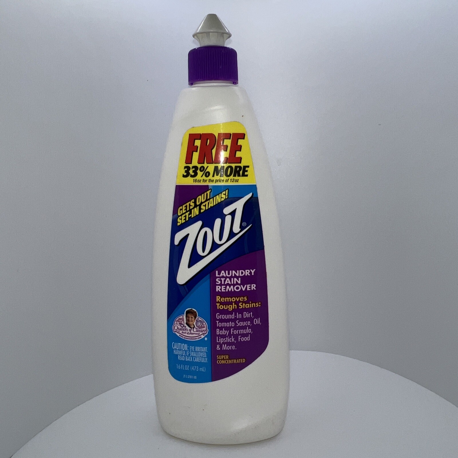 Vintage Zout Stin Remover Super Concentrated Full Bottle 16oz Prop 2002 NEW