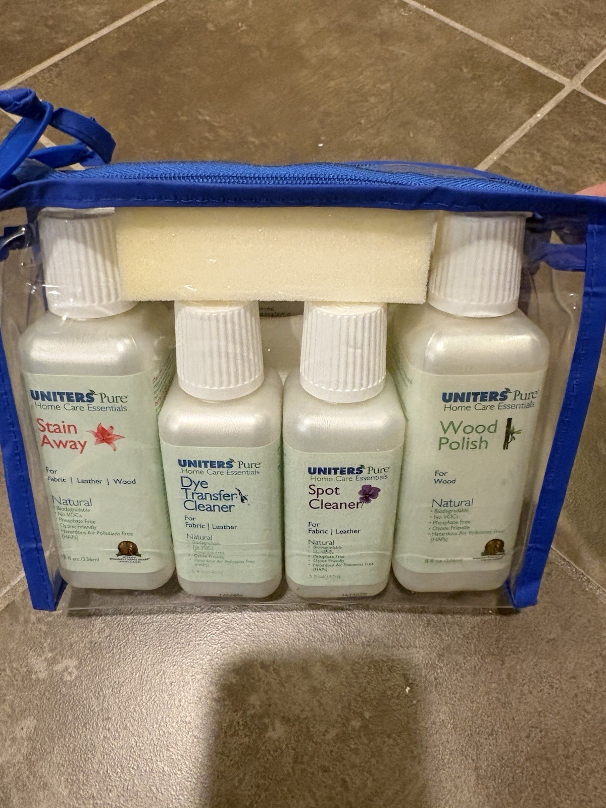 UNITERS Pure Home Care Essentials Natural Cleaner Kit Furniture Wood Leather NEW