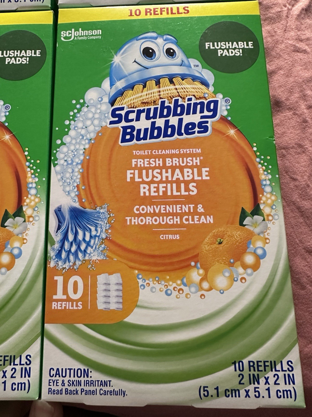 New Scrubbing Bubbles Fresh Brush Flushable Refills 40ct Toilet Pads 4 Boxes