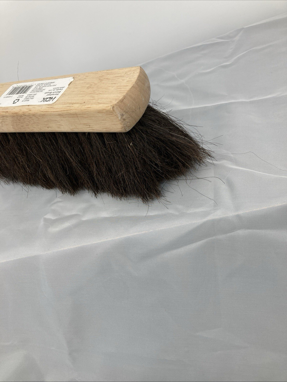 HDX 13.5 in. Wooden Handle 8 in. Horsehair Bench Brush -Flared Design 2-1/2 in