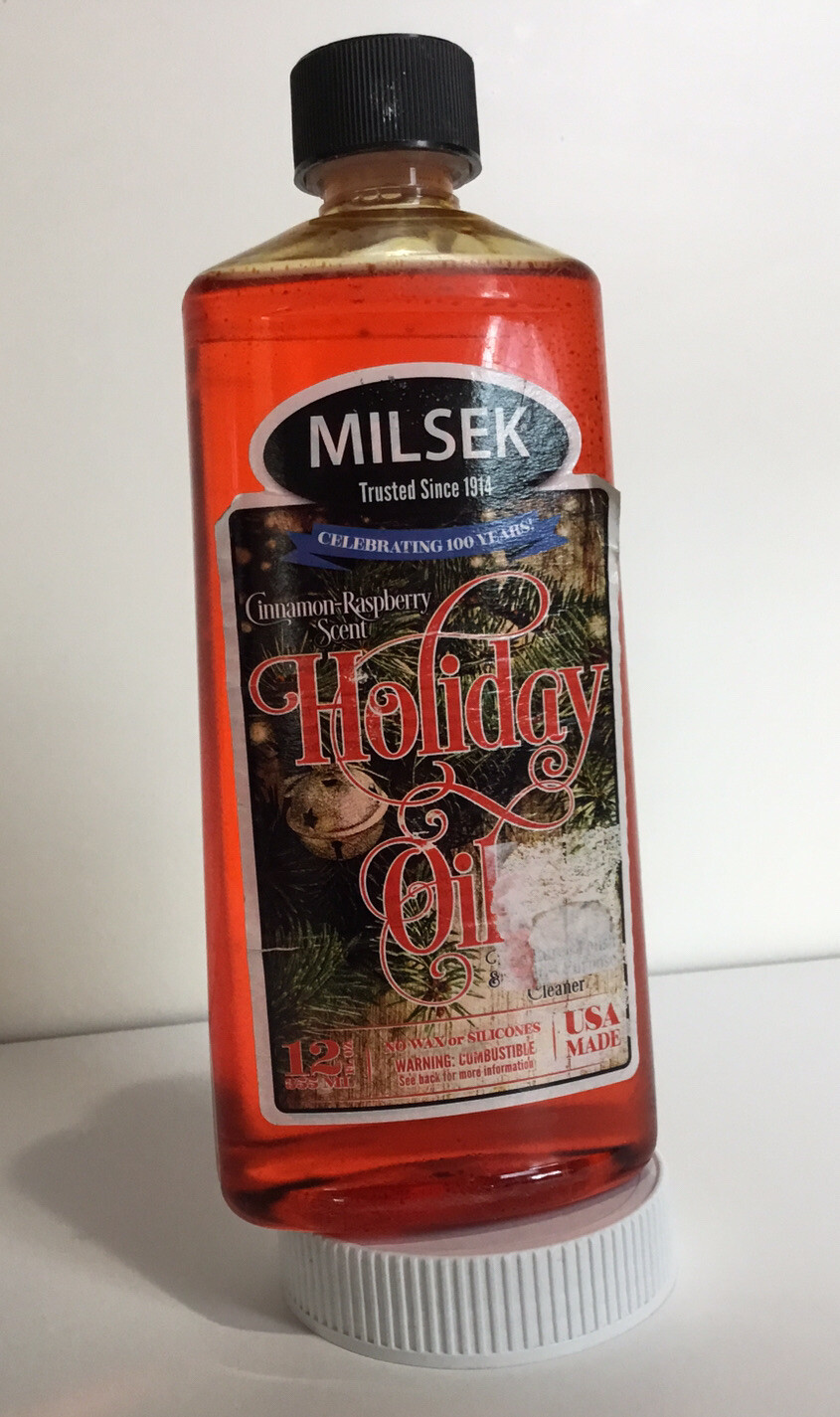 MILSEK CINNAMON – RASPBERRY SCENT HOLIDAY OIL FURNITURE POLISH &CLEANER USA MADE