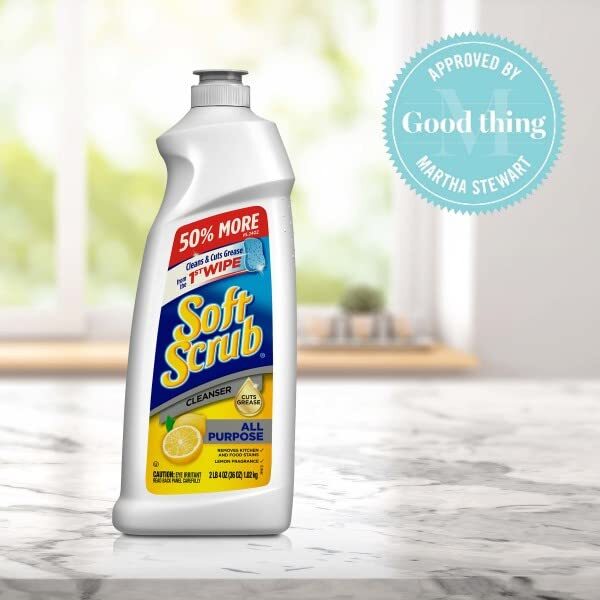 Soft Scrub Lemon All Purpose Cleanser 36 Fl Oz Pack of 6 Bathroom Kitchen Cle…