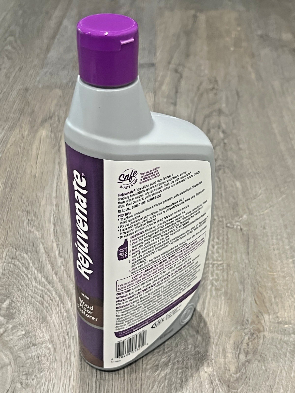 Rejuvenate Professional Wood Floor Restorer 32oz Satin with Microfiber Pad