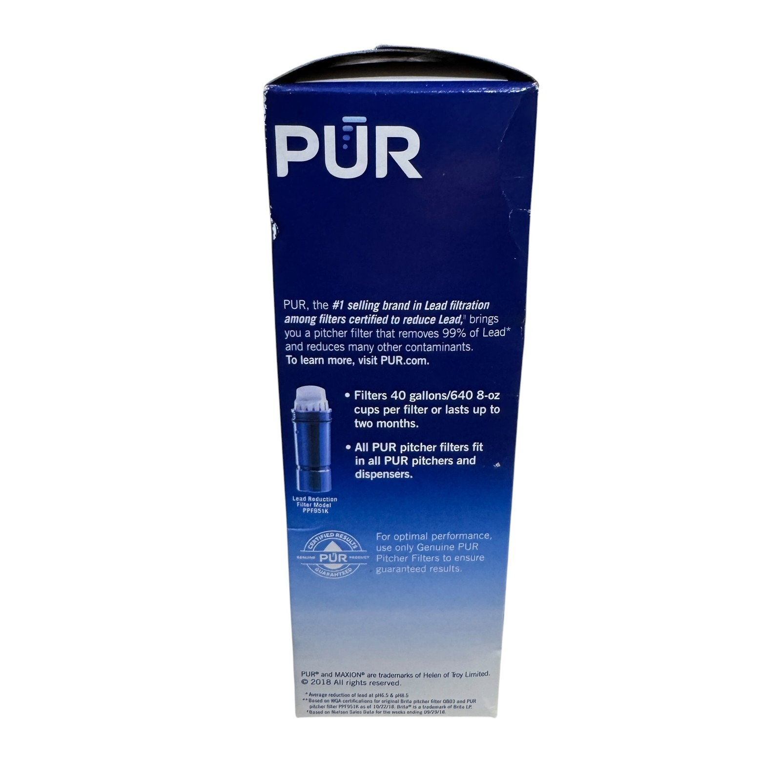 PUR MAXION Lead Reduction Water Pitcher Filter Refills 3-Pack PFF951K New Sealed