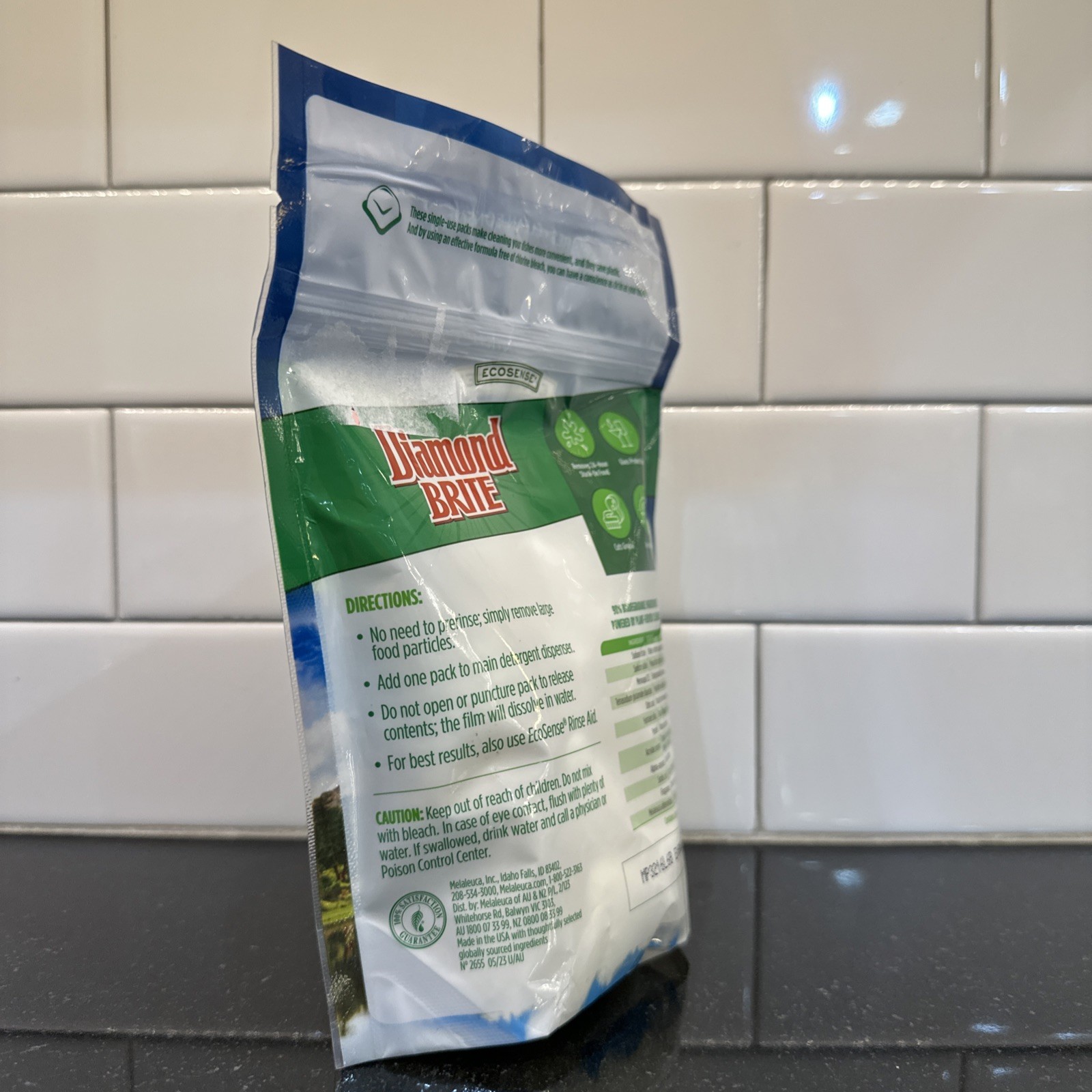 NEW 30 Pk DIAMOND BRITE Melaleuca DISHWASHER DETERGENT EA PODS Eco Sense Sealed