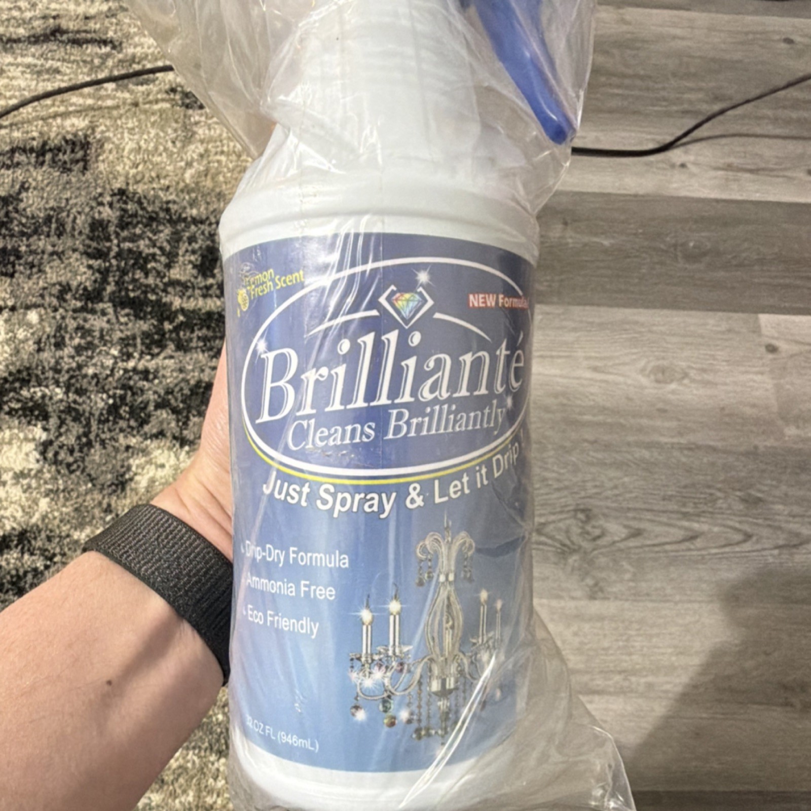 Brilliante Chandelier Cleaner Spray Ammonia Free Eco Friendly Lemon Fresh 32 fl…