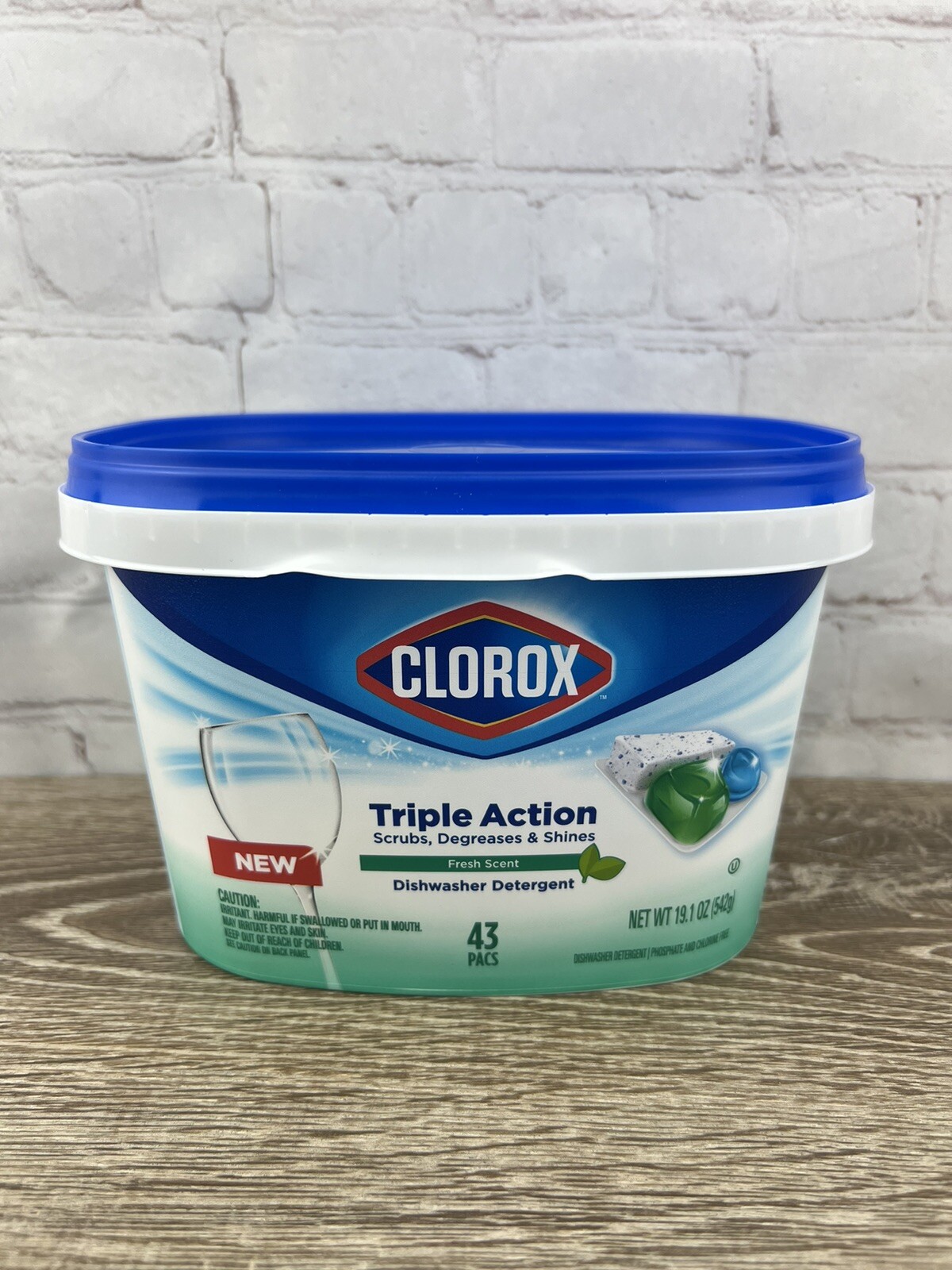 Clorox Triple Action Dishwashing Detergent Pacs Fresh Scent Full Case 258 Pacs