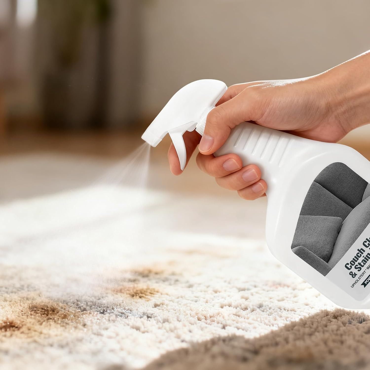 Couch Stain Remover Spray: Multi-Surface Upholstery Cleaner | Pet-Safe Non-Toxic