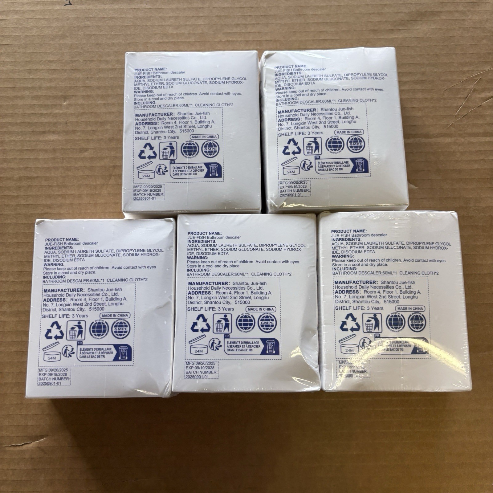 Lot Of 5 Jue-Fish Bathroom Descaler Foam Spray 2 Fl Oz NEW IN BOX