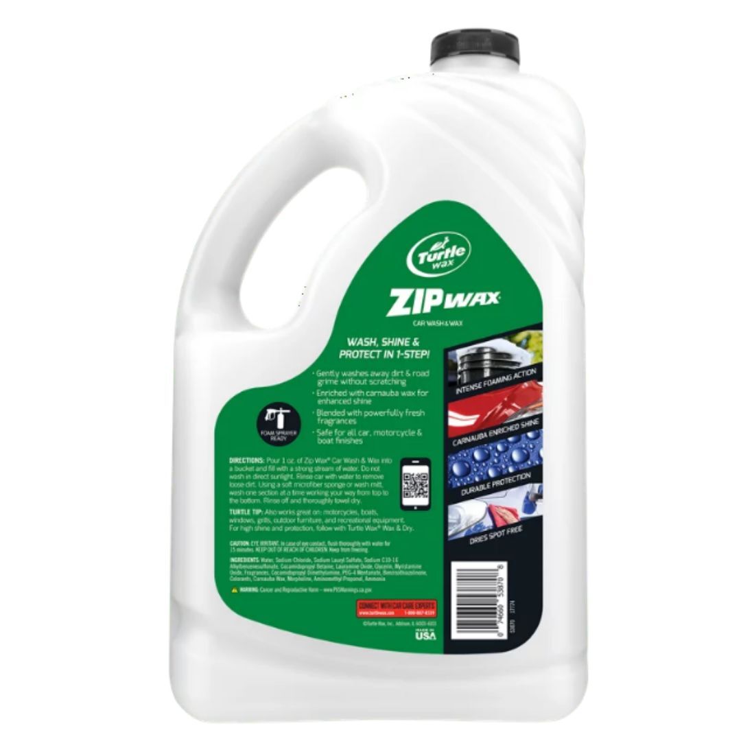 Turtle Wax Zip Wax Quick and Easy Car Wash and Wax, 100 oz