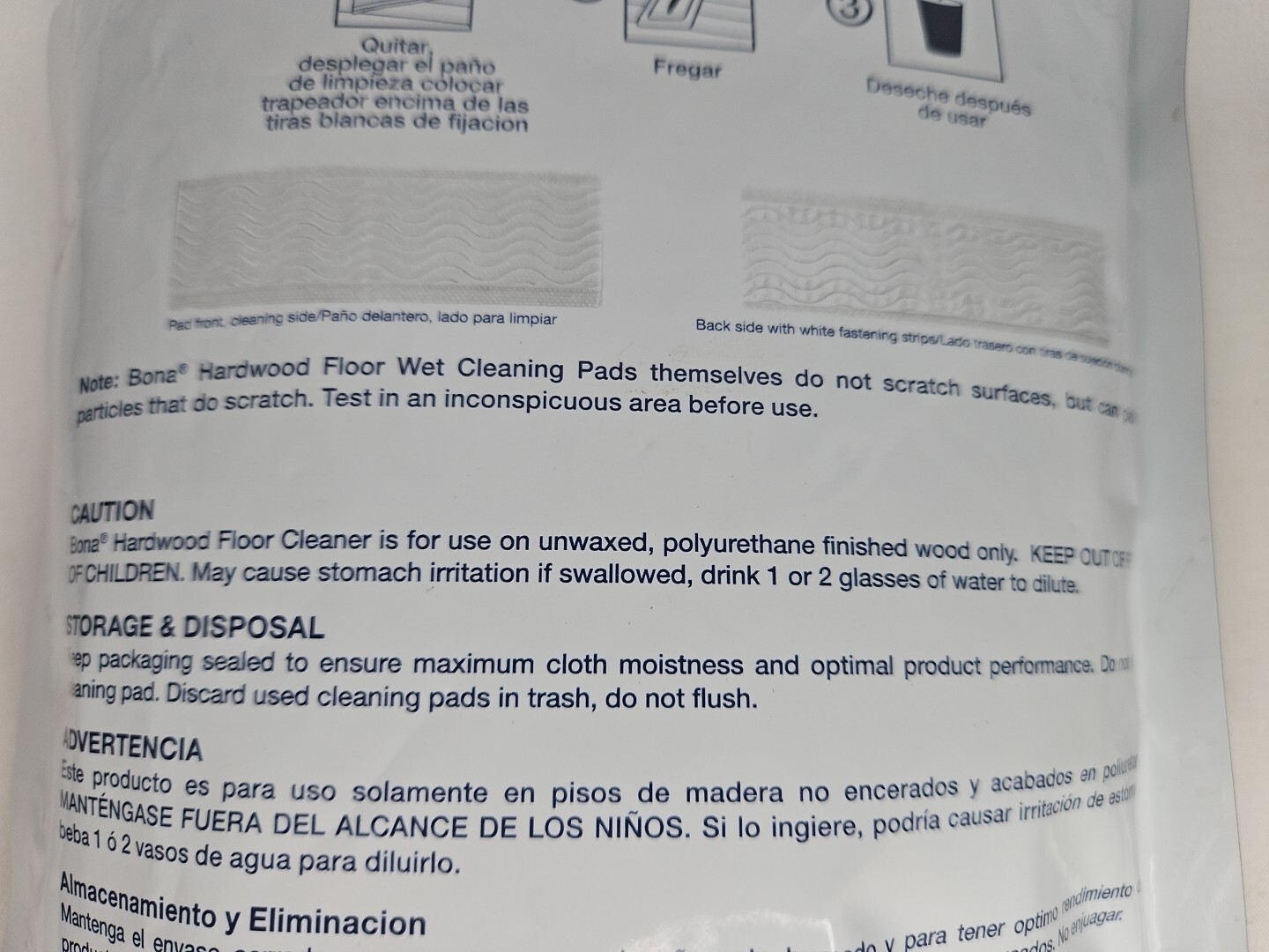 Bona Hardwood Floor Wet Cleaning pads infused in wet disposable pads (7)