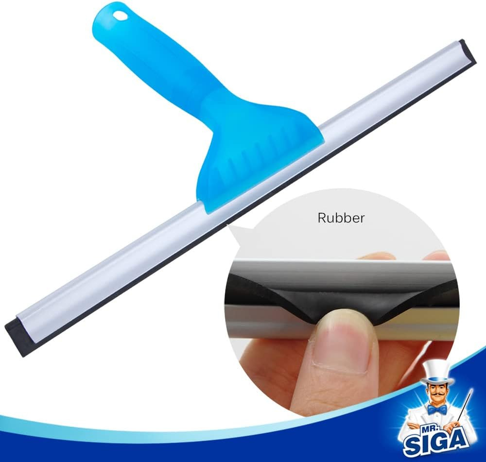 MR.SIGA Professional Window Cleaning Combo – Squeegee & Microfiber Window Scrubb