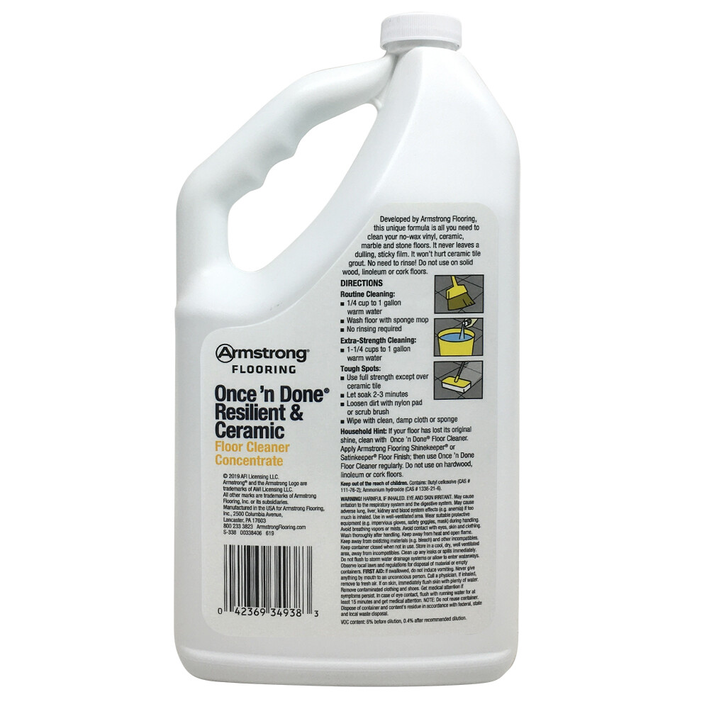 Armstrong Once ‘n Done Resilient & Ceramic Floor Cleaner Concentrate 64oz