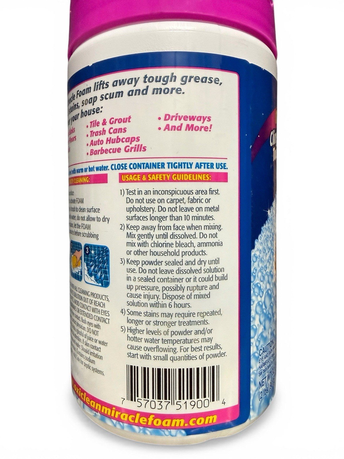 Oxi Clean Miracle Foam Power Cleaner Chlorine Free Stain Dissolving – Discont’d