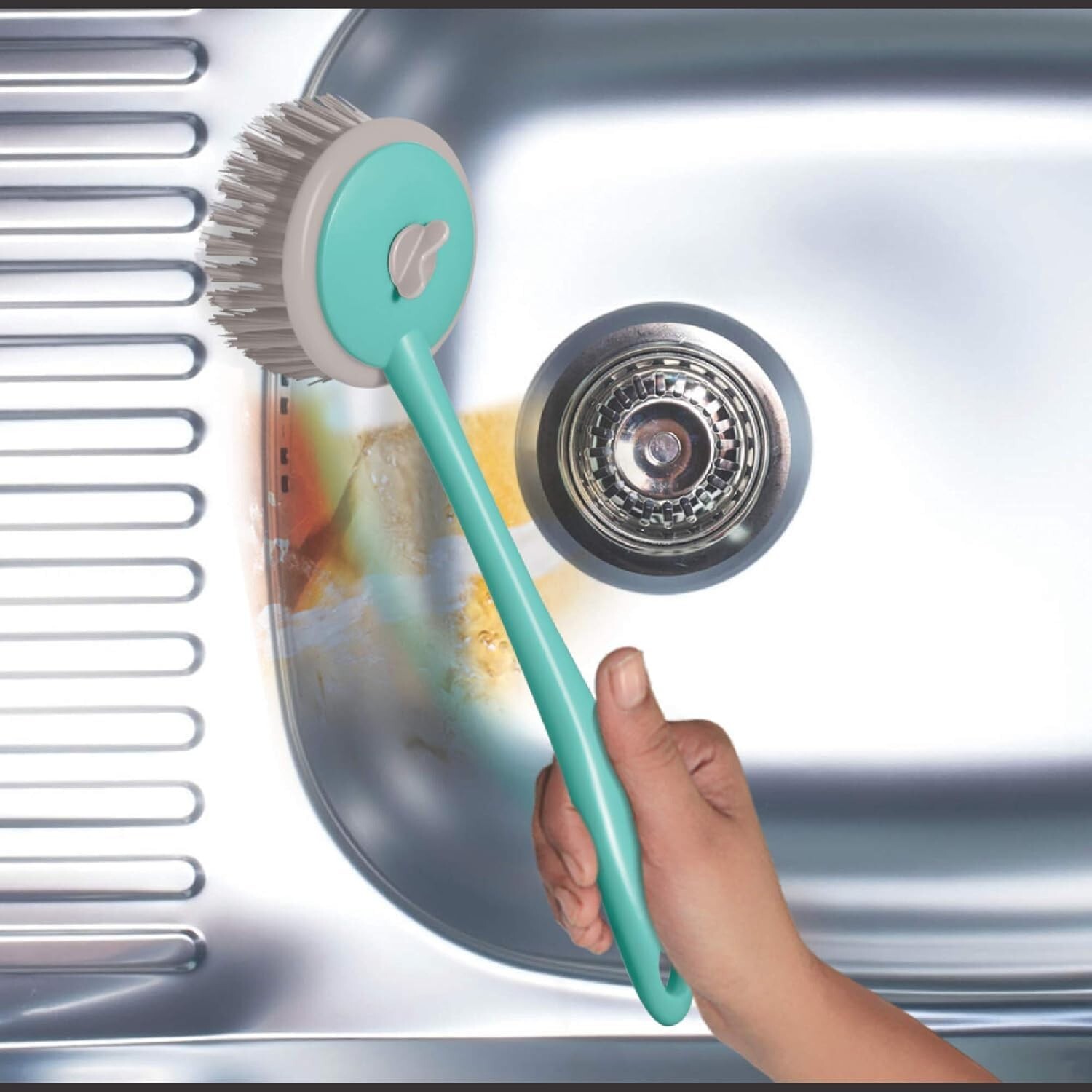 Kitchen Sink Brush, Aqua Green, Single Pack