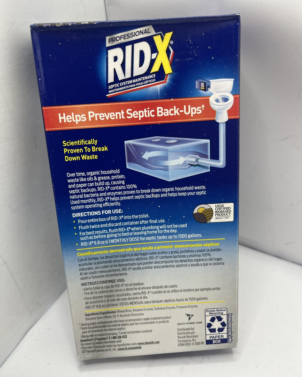 RID-X 12pk Septic Tank Treatment Supply Of Powder 9.8oz 100% Biobased