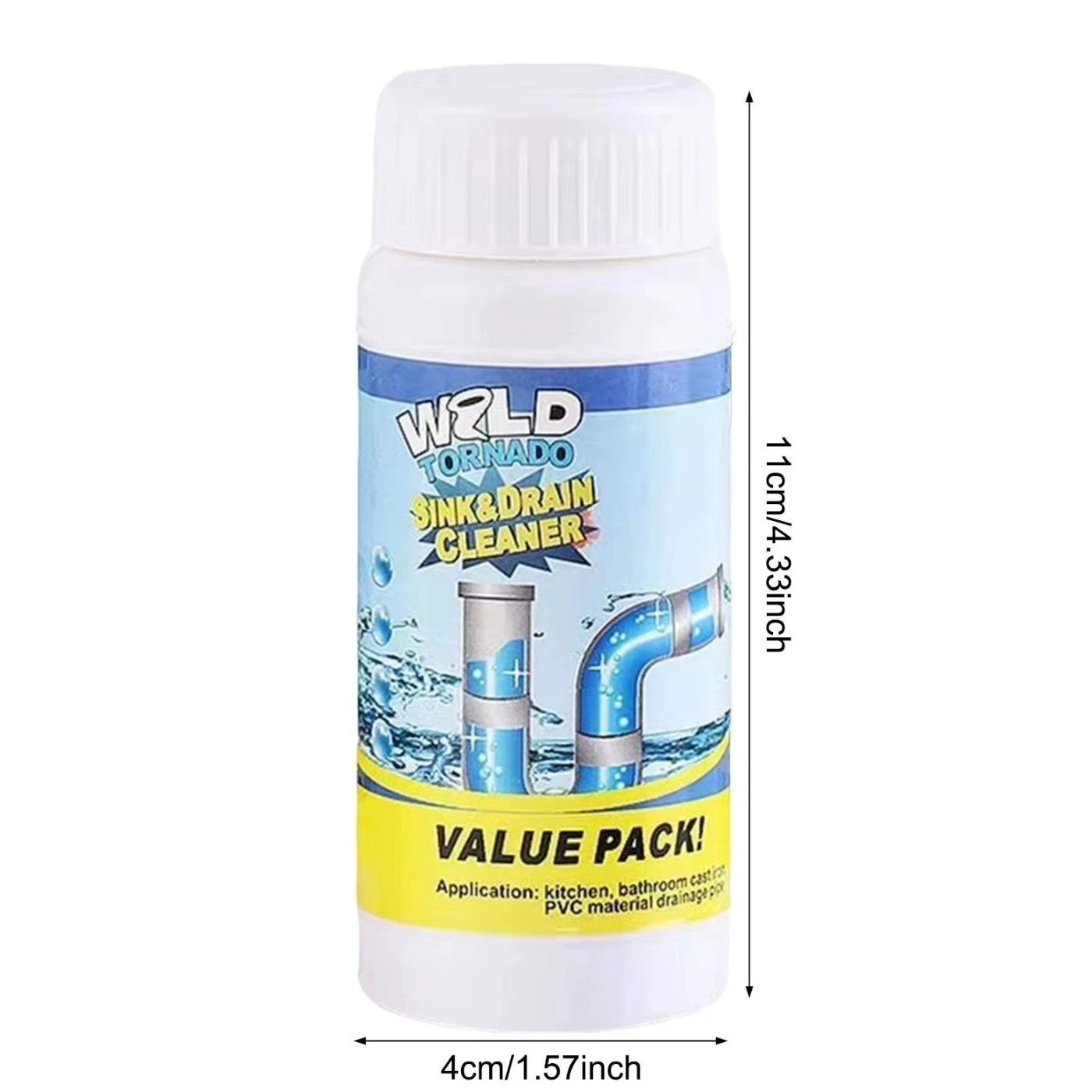 Wild Tornado Powerful Sink Drain Cleaner High Efficiency Clogging Cleaner 1~5x