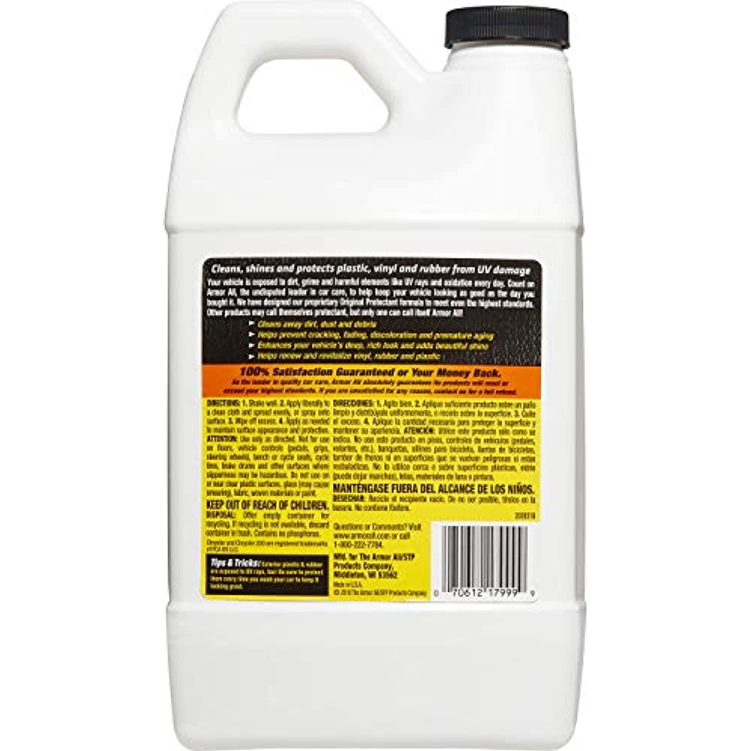 Car Protectant Refill by Armor All, Car Interior Cleaner with UV Protection, 64