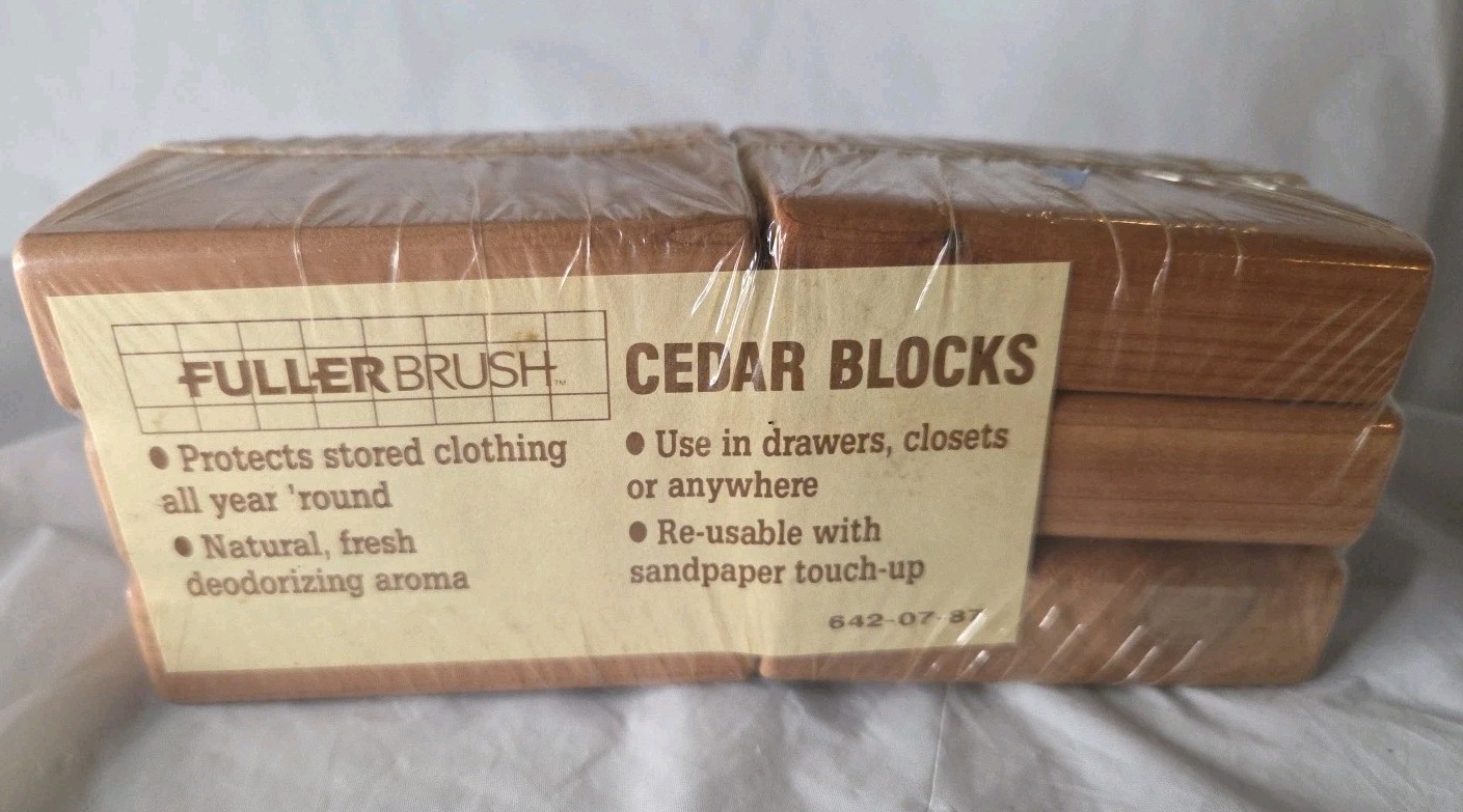 Package Of Fuller Brush Cedar Blocks New In Package #642-07-87