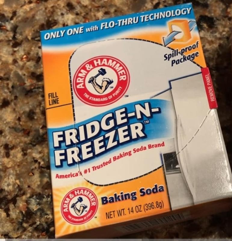 Baking Soda, Arm & Hammer – 14 oz (Pack of 2) – Fridge and Freezer Odor Absorber