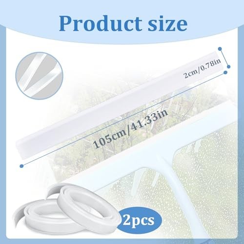 Squeegee Replacement Rubber Blades 2 Pack 41 Inch Silicone for Shower Doors