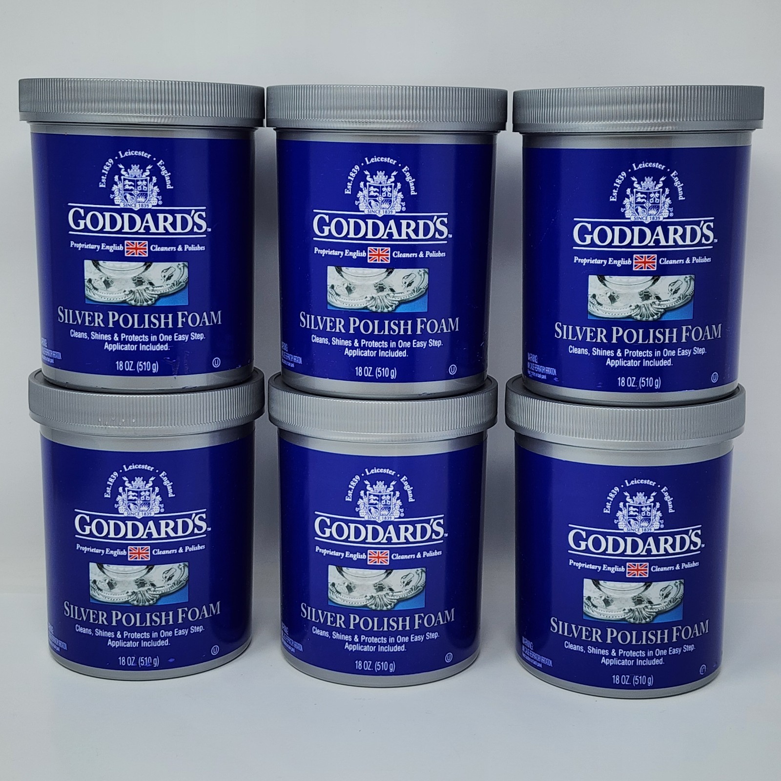 Goddard’s Silver Polish Foam Tarnish-Resistant Cleaner 18 oz Each (6 Pack)