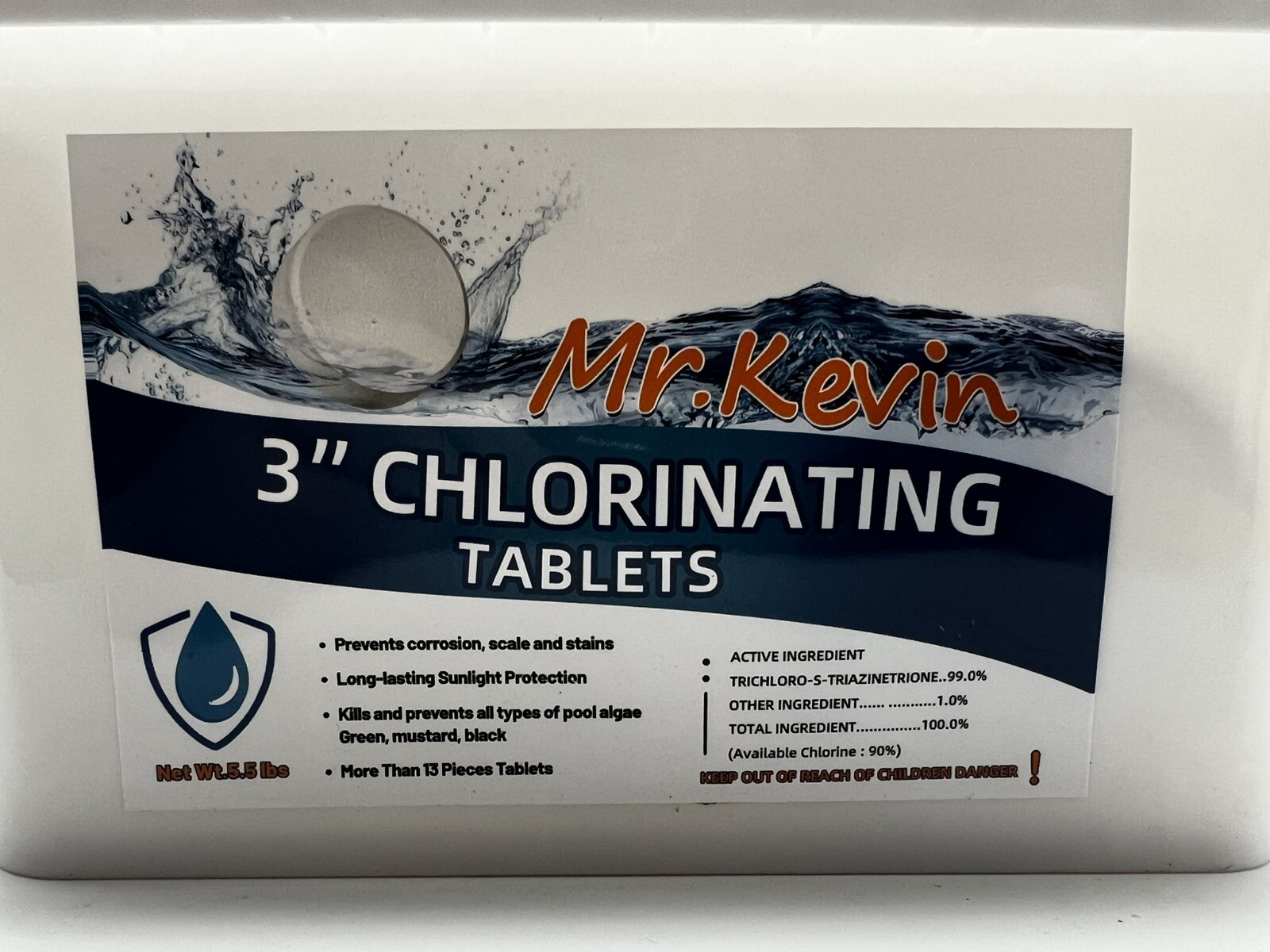 3 inch Advanced Stabilized Chlor inating Tablets Long Lasting 5.5 lb Bucket