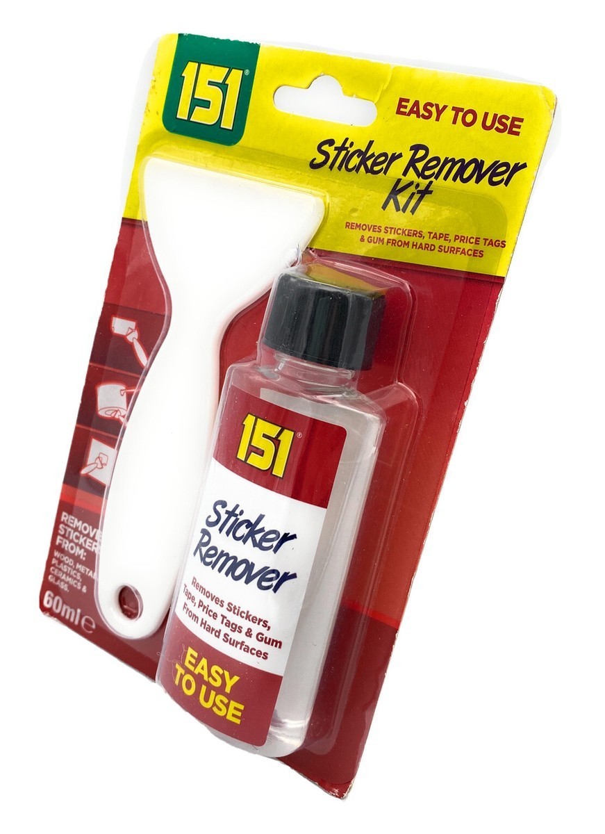 151 Sticker Remover Kit 60ml + Scraper Adhesive Gum Paint Label Residue Cleaner
