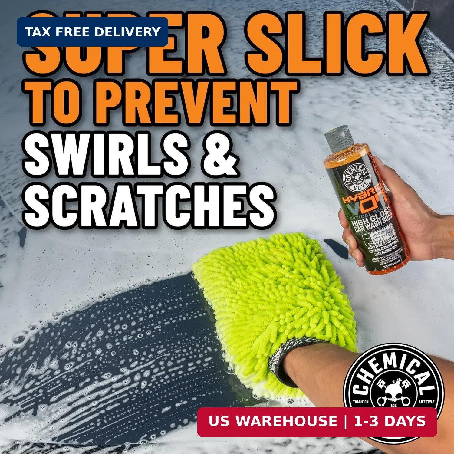Chemical Guys CWS_808 Hybrid Foaming High Gloss Car Wash Soap (Works with Foam C