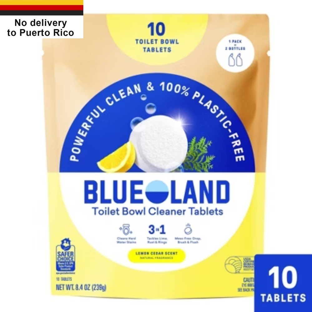Lemon Cedar Toilet Bowl Cleaning Tablets – 8.4oz/10ct: Hypoallergenic, Vegan