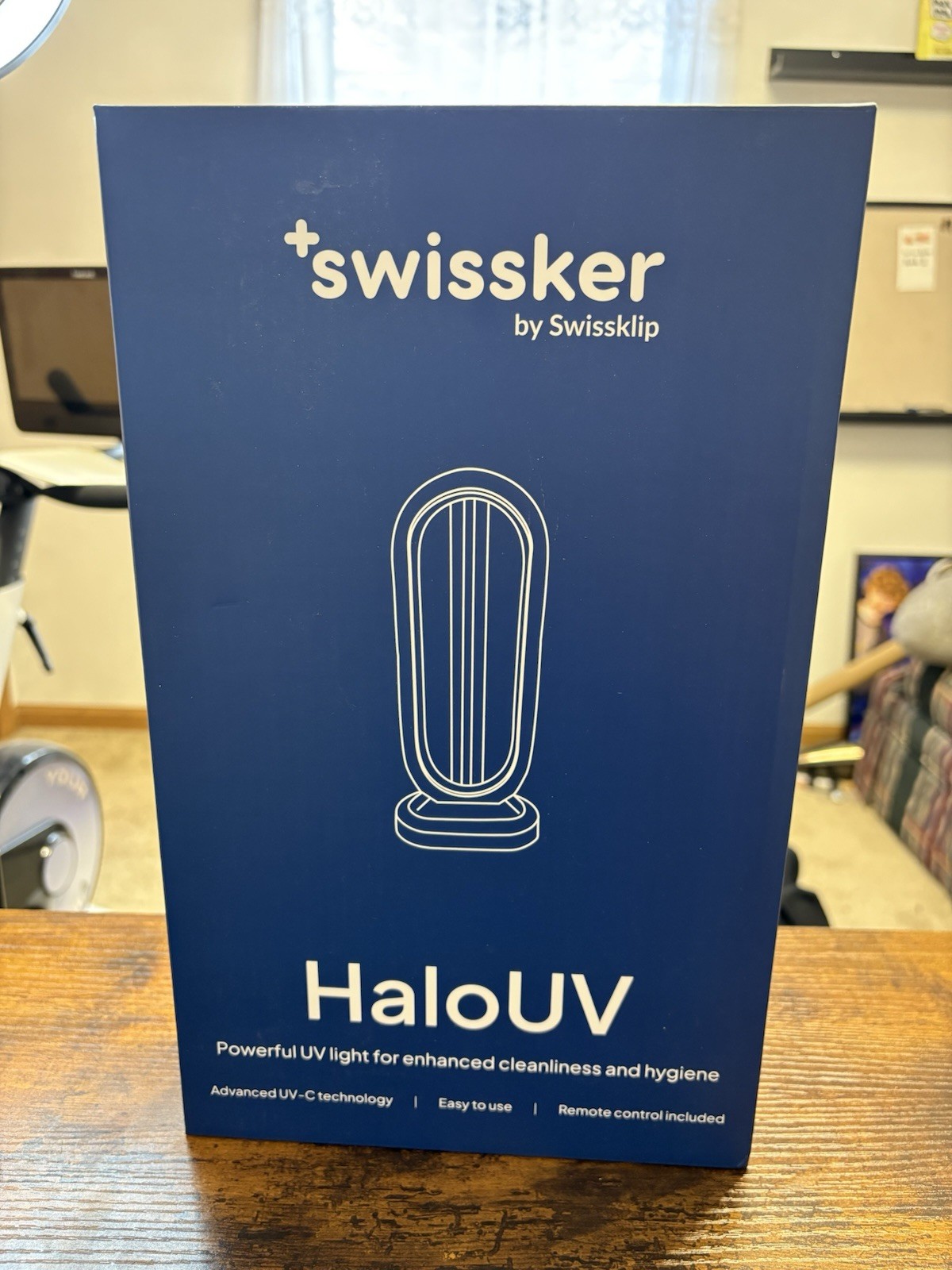 Swissker By Swissklip HaloUV UV-C Light Home Disinfection + Remote Open Box NEW
