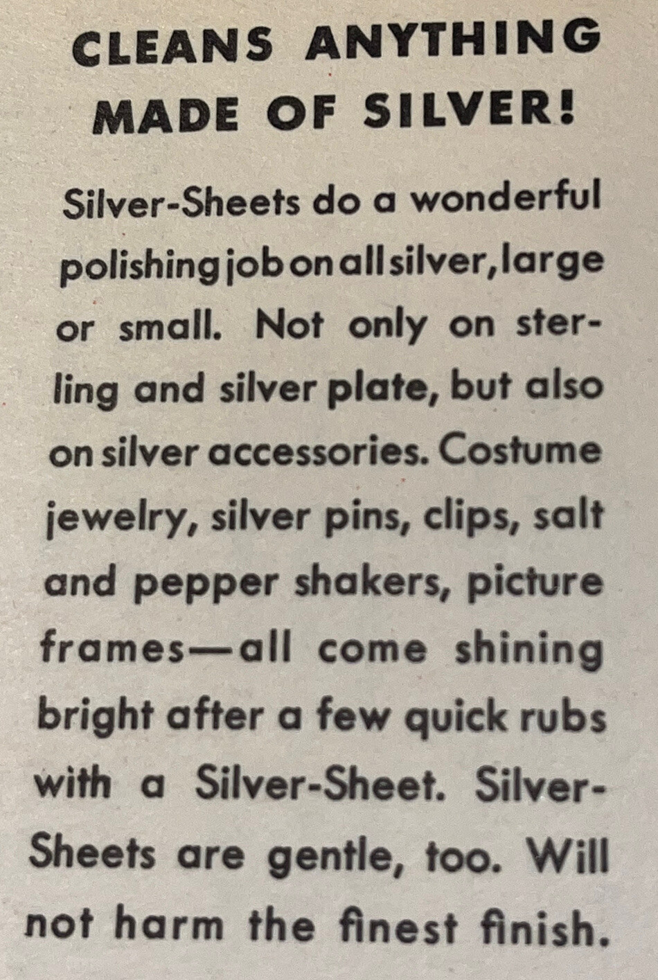 Silver Polishing Sheets 24 Count 1945 Silver Sheets NEW Unopened Package Vintage