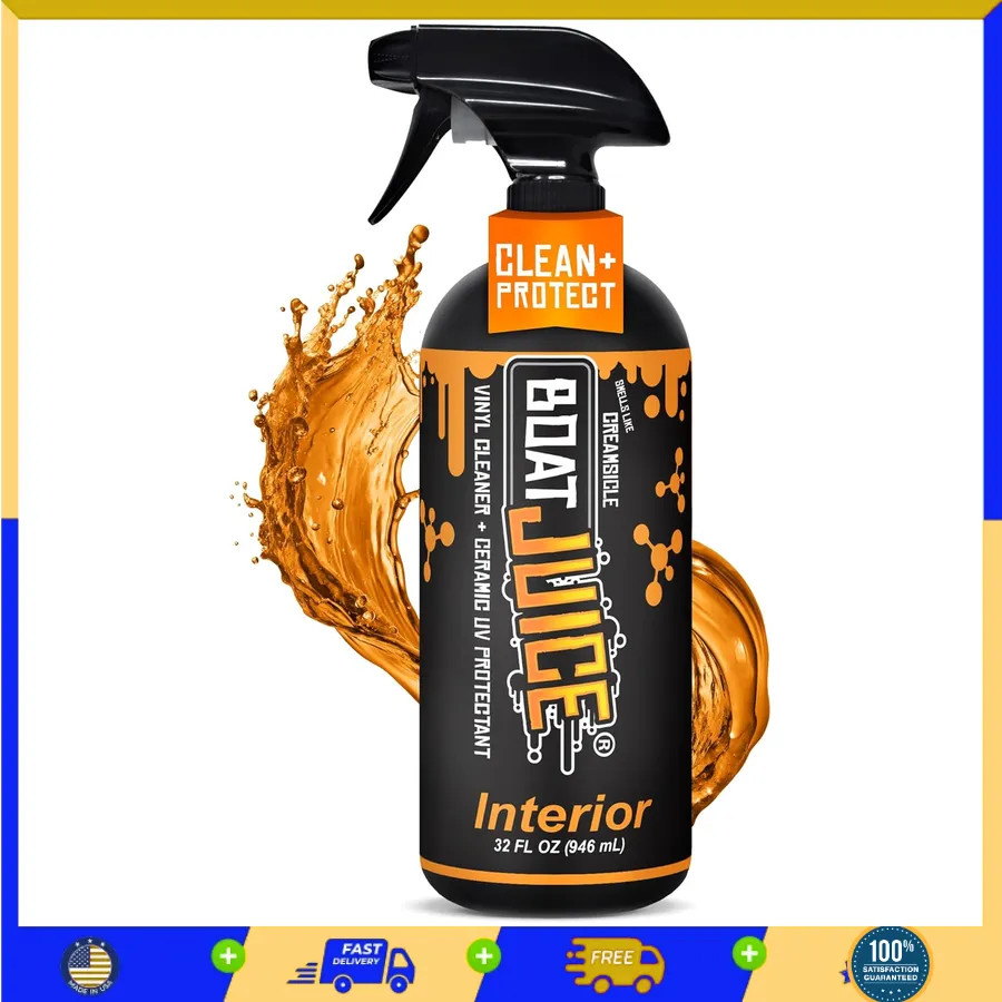 Boat Juice 2-in-1 Vinyl Boat Seat Cleaner & Ceramic UV Protectant Spray 32oz