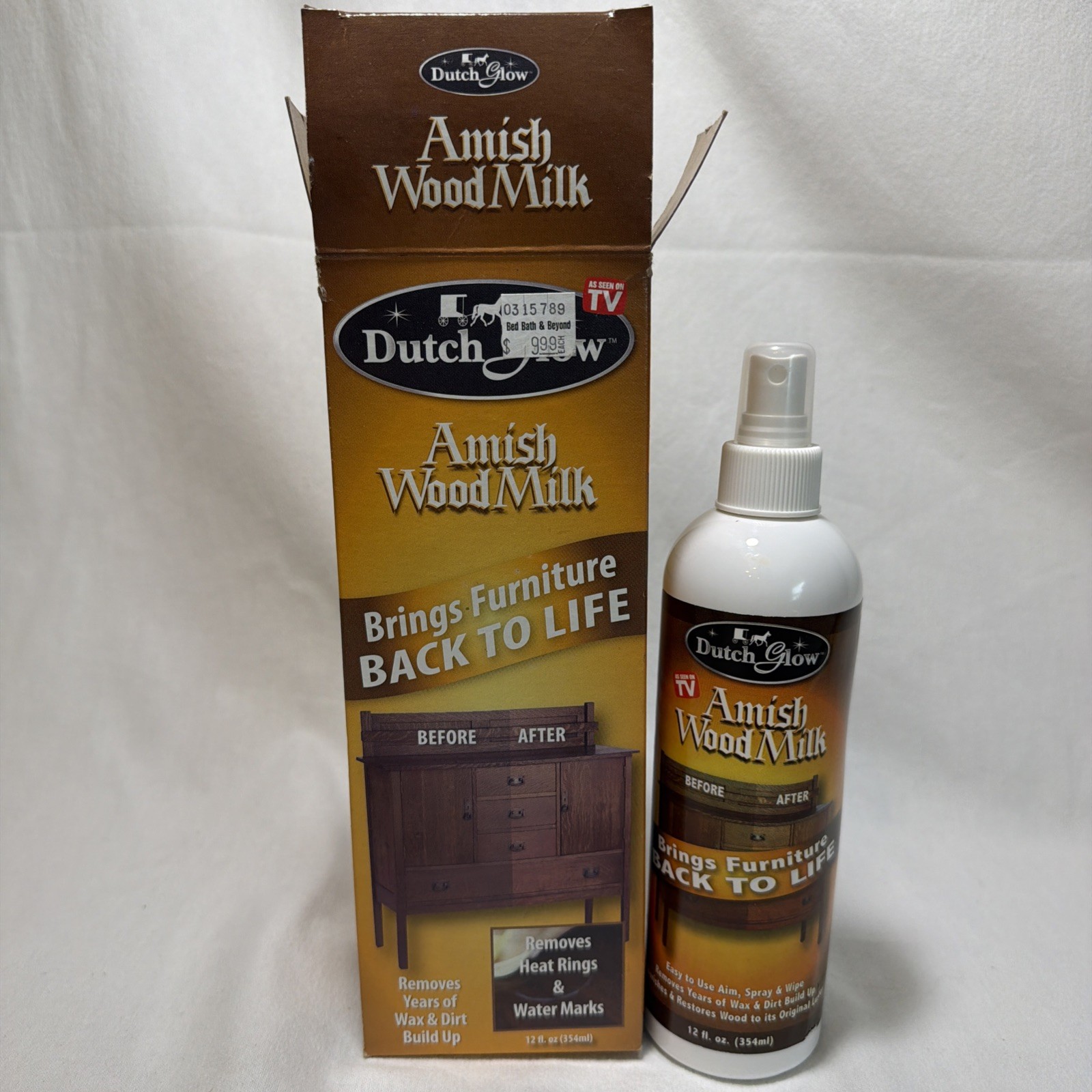 Vintage Dutch Glow Amish Wood Milk 12 FL Oz Brings Furniture Back To Life USA