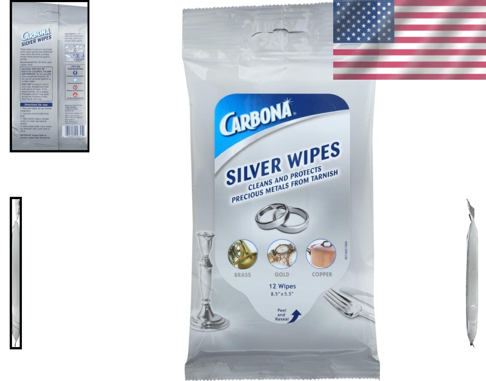 Versatile 12 Count Metal Wipes – Clean and Polish Silver, Gold, and Brass Safely