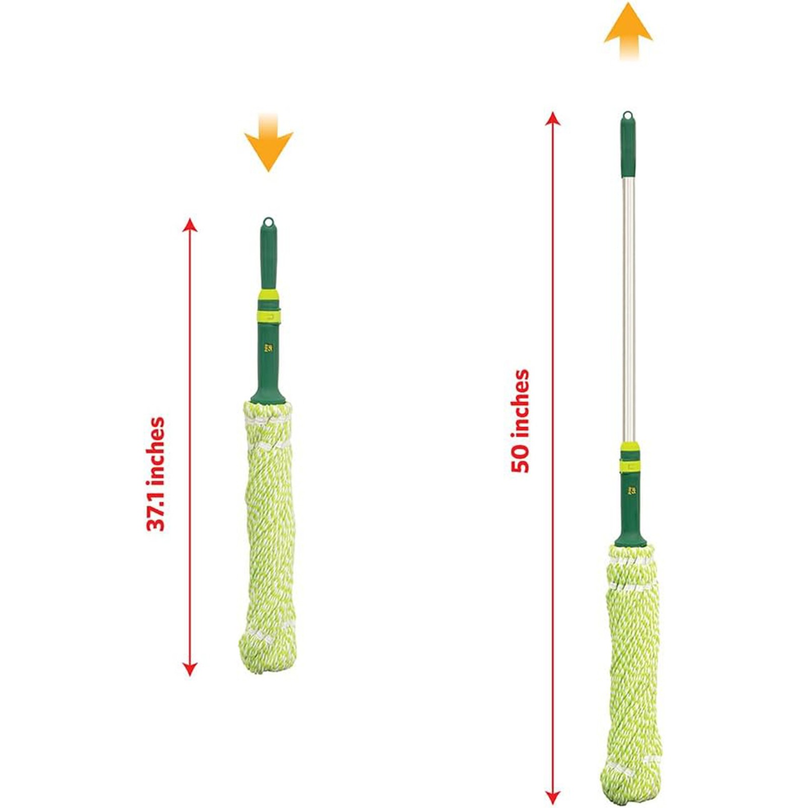 Pine-Sol Broom & Mop Floor Cleaning Set, 7 Piece Kit w/ Wall Mount Storage Rack