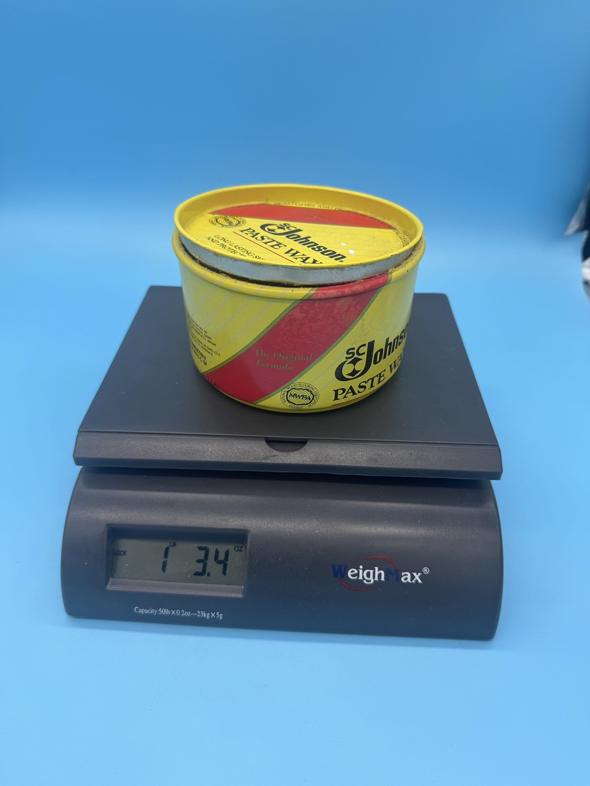 SC Johnson Paste Wax 16 oz Original Formula Discontinued 95% Full Vintage