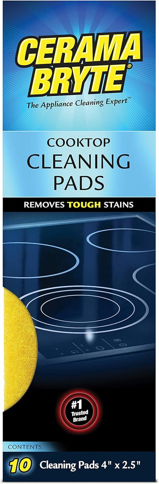 Cooktop Cleaning Pads, 10-Count 2 Pack