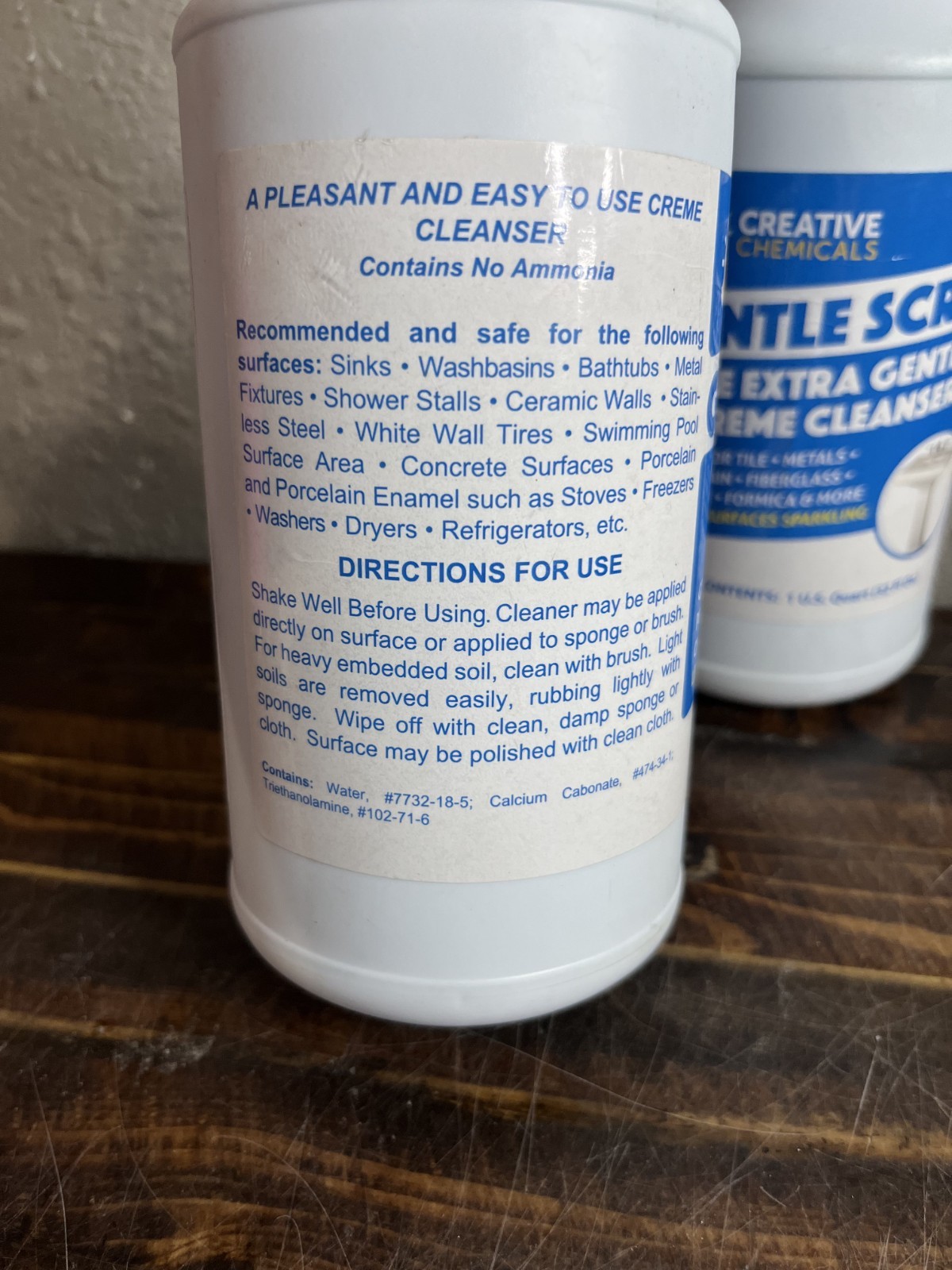 2 Pack Creative Chemicals Gentle Scrub Extra Gentle Creme Cleanser 32 fl oz