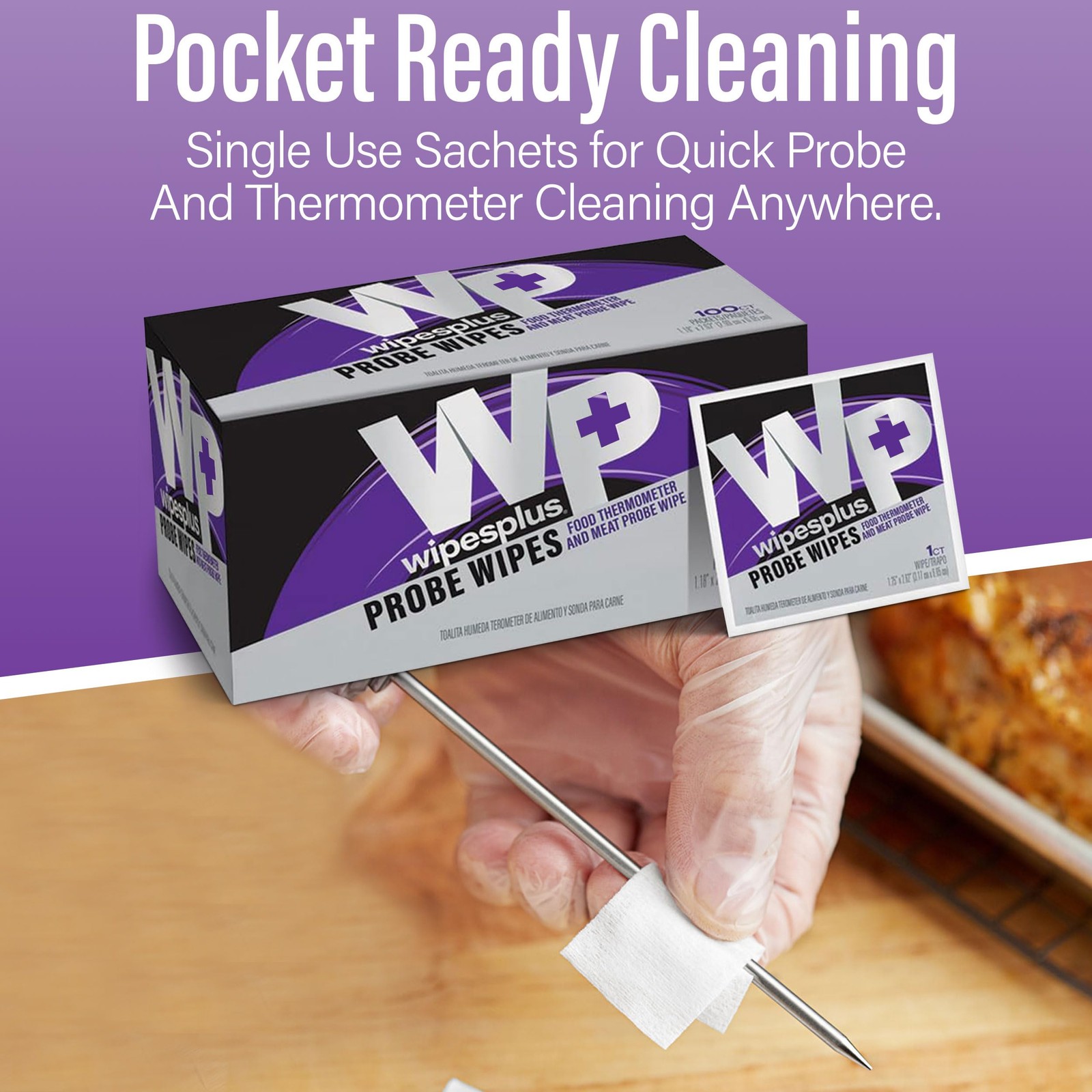 Wipesplus Thermometer Probe Wipes 70 Isopropyl Alcohol Wipes Individually