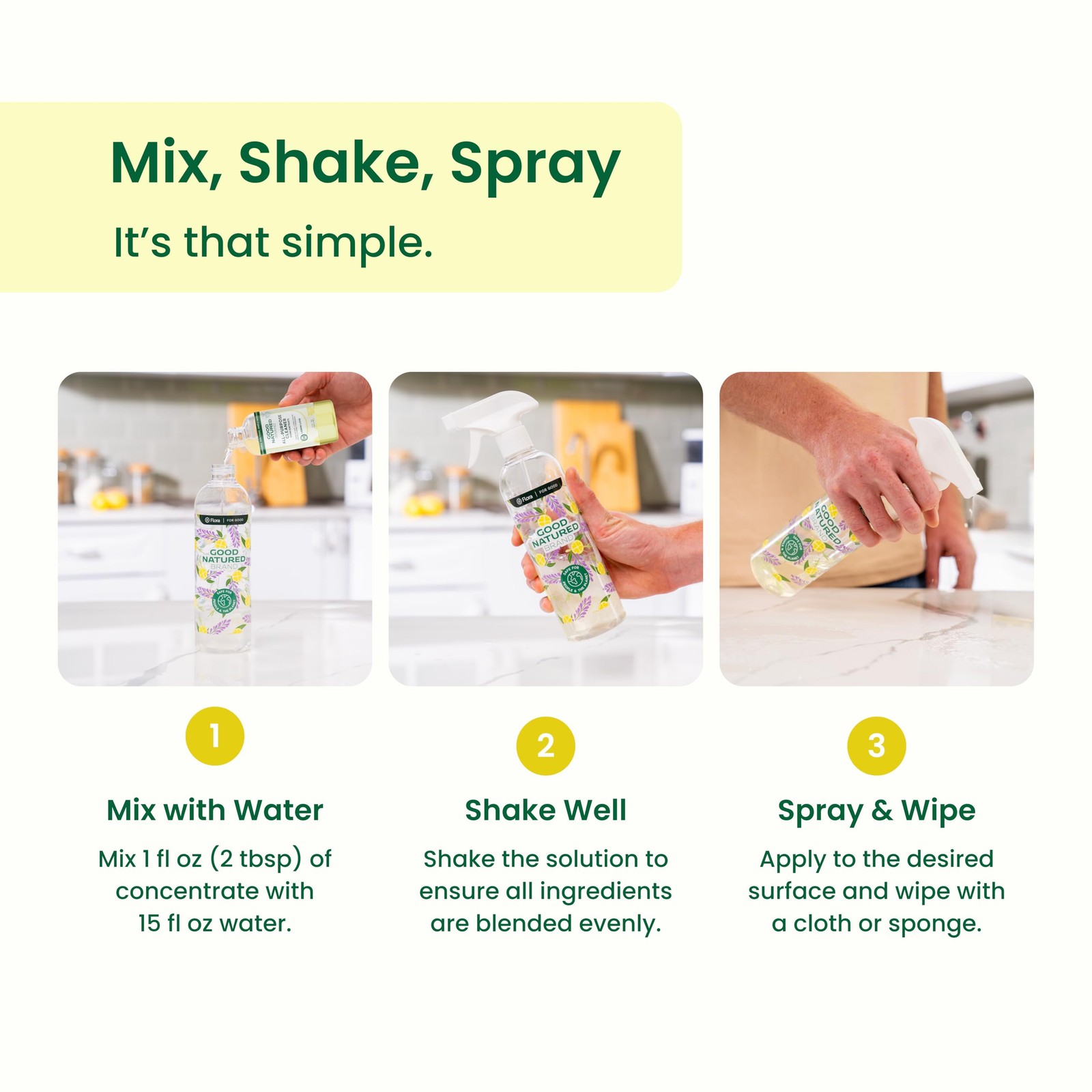 All-Purpose Cleaner Concentrate | 8oz makes 128oz | Lemon Essential Oil | 16X…
