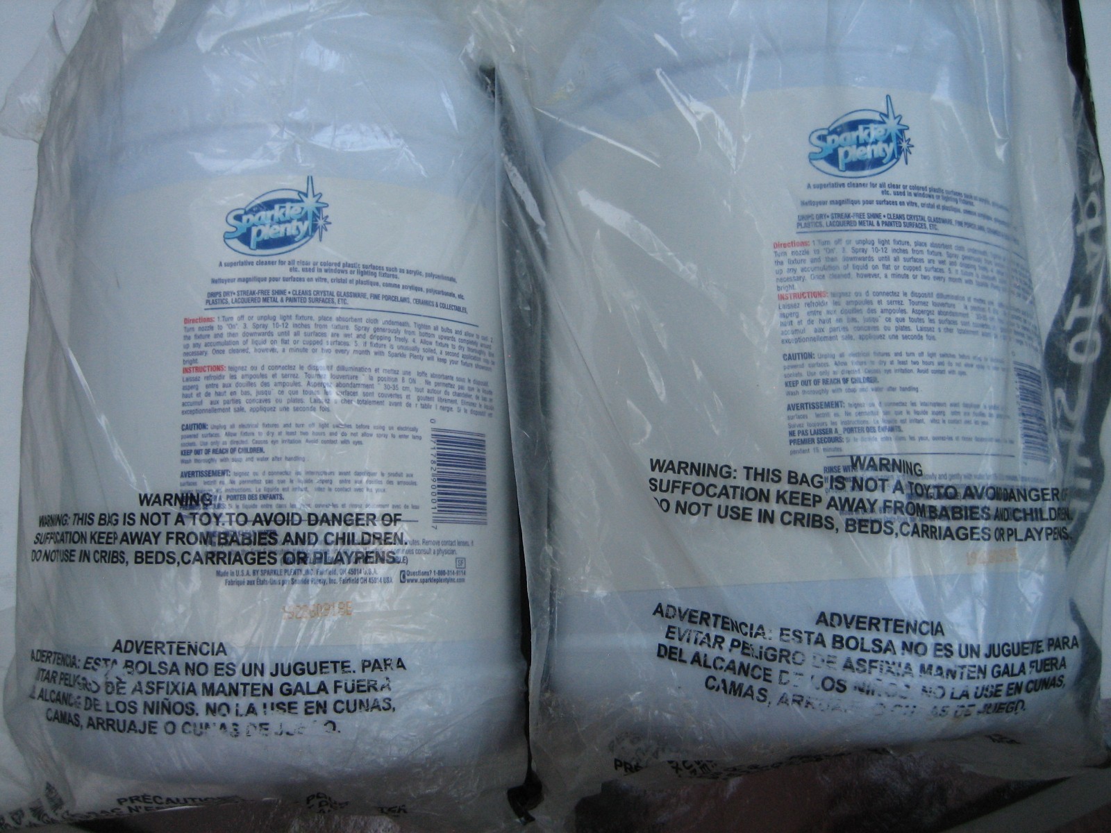 Lot of 2 Sparkle Plenty Chandelier Cleaner – 1 gallon – 128 oz Each “BRAND NEW”