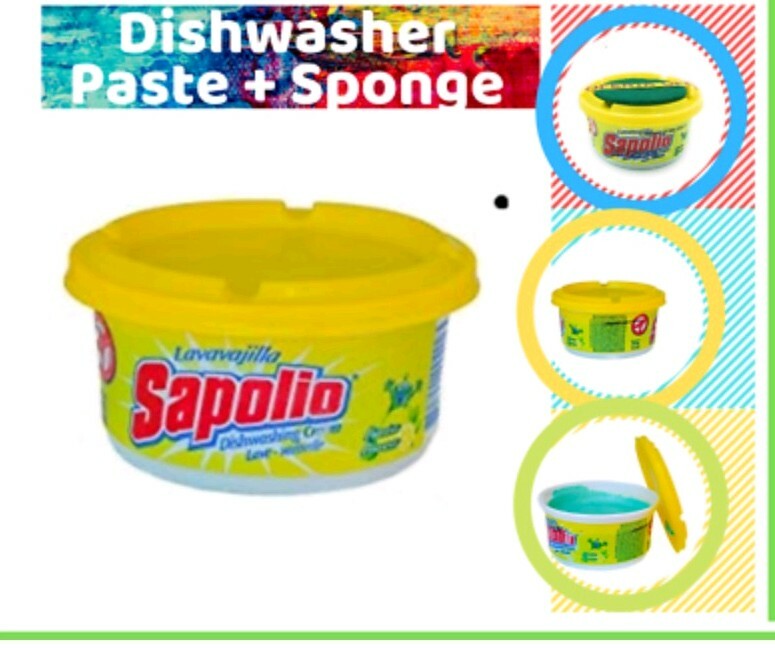 New 4 pack Lavavajilla Sapolio Limon Dishwashing Cream Soap Lemon scent 12.6 oz