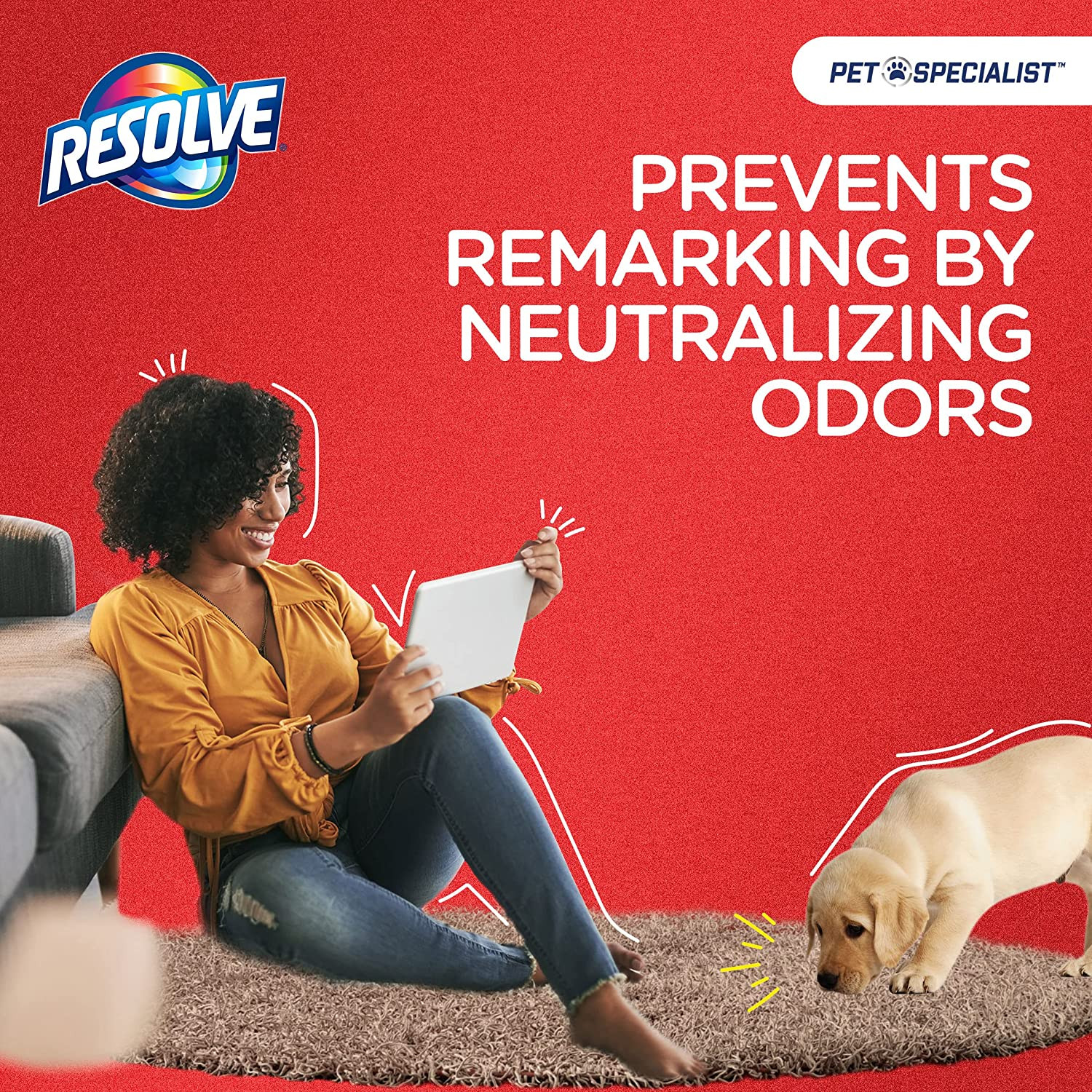 Resolve Pet Specialist Heavy Traffic Foam Carpet Cleaner 2 packs of 22oz