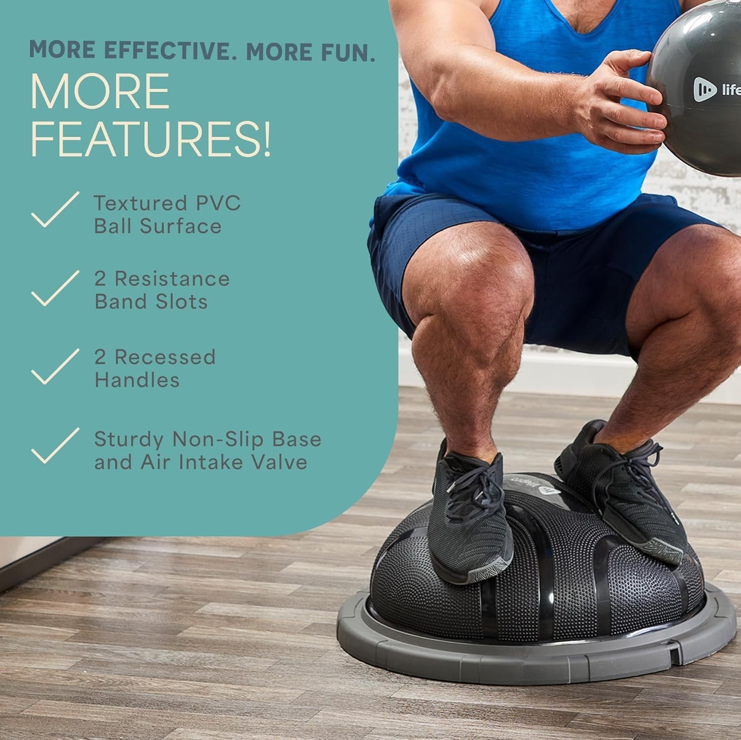LifePro Horizon Half Balance Ball Trainer with 440 lb Capacity | Stability Bal