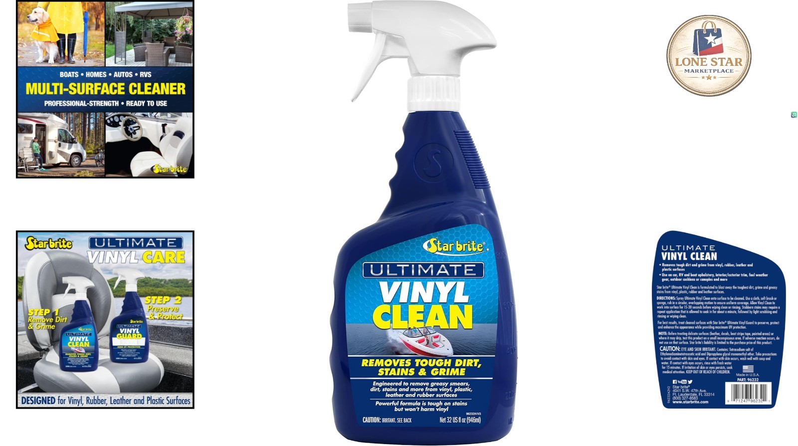 Ultimate Vinyl Clean Spray – 32 OZ Multi-Surface Upholstery Cleaner – Blueberry